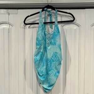 Pink Blush Blue‎ Maternity Swim Top Size Small